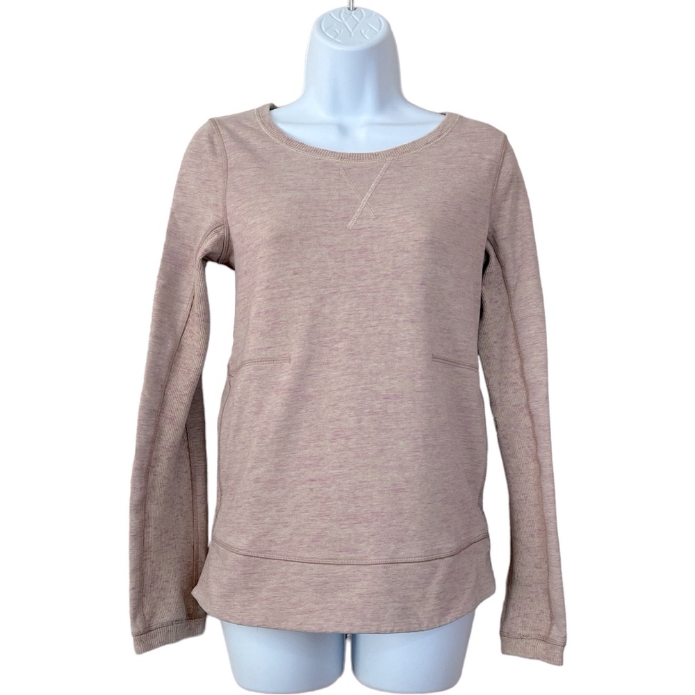 Lululemon Exhalation Pullover Heathered Pink Long… - image 5